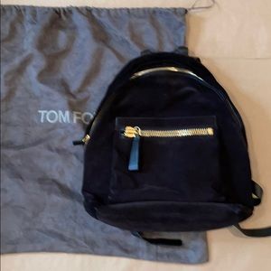Tom Ford Buckley black suede backpack